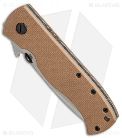 Emerson CQC-7V SF Tanto Knife W/ Wave & Tan G-10 Handle (3.3" Stonewash Plain) 5 Emerson CQC-7V SF Tanto Knife W/ Wave & Tan G-10 Handle (3.3" Stonewash Plain) - Image 3
