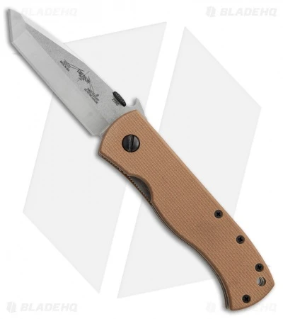 Emerson CQC-7V SF Tanto Knife W/ Wave & Tan G-10 Handle (3.3" Stonewash Plain) 3 Emerson CQC-7V SF Tanto Knife W/ Wave & Tan G-10 Handle (3.3" Stonewash Plain)