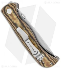 Emerson Carnivore Folding Steak Knife Liner Lock Maple Richlite (4" SW) -Blade HQ Emerson Carnivore Folding Steak Knife FL Maple Richlite SW BHQ 110514 jr side