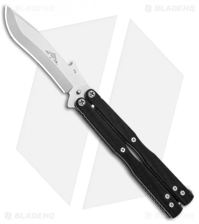 Emerson Commander Tactical Balisong Butterfly Knife Black G-10 (3.8" Stonewash) 2 Emerson Commander Tactical Balisong Butterfly Knife Black G-10 (3.8" Stonewash)