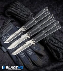 Emerson Commander Tactical Balisong Butterfly Knife Black G-10 (3.8" Stonewash) 10 Emerson Commander Tactical Balisong Butterfly Knife Black G-10 (3.8" Stonewash) -Blade HQ Emerson Commander Tactical Balisong Butterfly Knife Black G 10 BHQ80618 kp tactical web