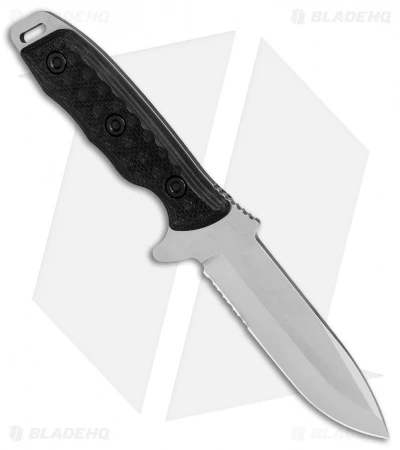 Emerson Government Mule Fixed Blade Knife Black G-10 (5" Stonewash Serr) 4 Emerson Government Mule Fixed Blade Knife Black G-10 (5" Stonewash Serr) - Image 2