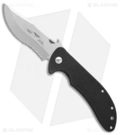 Emerson Iron Dragon Frame Lock Knife Black G-10 (3.75" Stonewash Serr) SFS