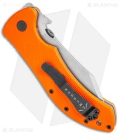 Emerson Market Skinner Liner Lock Knife Orange G-10 (3.9" Stonewash) -Blade HQ Emerson Market Skinner LL Orange G 10 SW BHQ 110497 jr side
