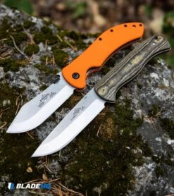 Emerson Market Skinner Liner Lock Knife Orange G-10 (3.9" Stonewash) -Blade HQ Emerson Market Skinner Liner Lock Knife Orange G 10 Stonewash BHQ 110497 kp moss web