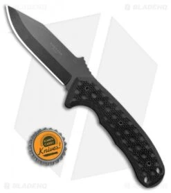 Emerson Police Utility BT Fixed Blade Knife Black G-10 (3.625" Black) -Blade HQ Emerson Police Utility BT Fixed Black G 10 Black PUKSF BHQ 67896 jr bottlecap