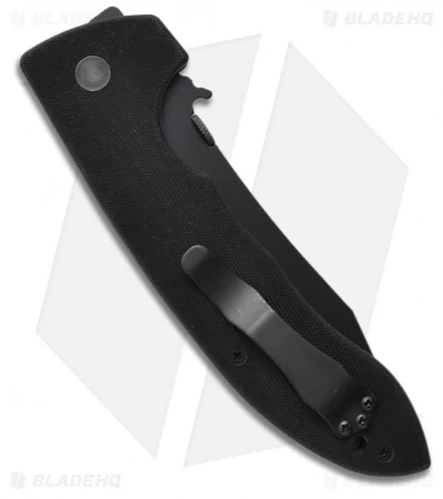 Emerson Super CQC-8 BT Bowie Folding Knife W/ Wave (4.3" Black Plain) 4 Emerson Super CQC-8 BT Bowie Folding Knife W/ Wave (4.3" Black Plain) - Image 2