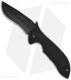 Emerson Commander BTS Folding Knife (3.75" Black Serr)