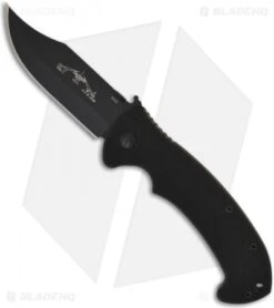 Emerson CQC-13BT Bowie Folding Knife (3.85" Black Plain)