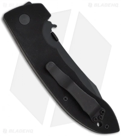 Emerson CQC-8 Wave BTS Bowie Folding Knife W/ Wave (3.9" Black Serr) 4 Emerson CQC-8 Wave BTS Bowie Folding Knife W/ Wave (3.9" Black Serr) - Image 2