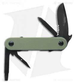 Emerson Multitasker EDC-2 Multi-Tool Liner Lock Knife OD Green (2.625" Serr)