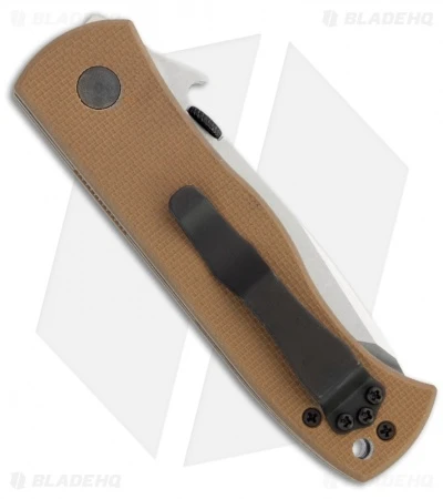 Emerson CQC-7V SFS Tanto Knife W/ Wave & Tan G-10 Handle (3.3" Stonewash Serr) 4 Emerson CQC-7V SFS Tanto Knife W/ Wave & Tan G-10 Handle (3.3" Stonewash Serr) - Image 2