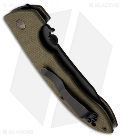 Emerson CQC-8 BTS Jungle Green Bowie Knife W/ Wave (3.9" Black Serr) 4 Emerson CQC-8 BTS Jungle Green Bowie Knife W/ Wave (3.9" Black Serr) - Image 2