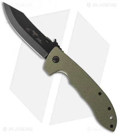 Emerson CQC-8 BT Jungle Green Bowie Knife W/ Wave (3.875" Black) 3 Emerson CQC-8 BT Jungle Green Bowie Knife W/ Wave (3.875" Black)