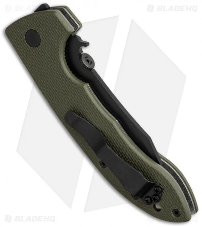 Emerson CQC-8 BT Jungle Green Bowie Knife W/ Wave (3.875" Black) 4 Emerson CQC-8 BT Jungle Green Bowie Knife W/ Wave (3.875" Black) - Image 2