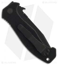 Emerson Mini CQC-15 BTS Knife Tanto W/ Wave (3.5" Black Serr) 5 Emerson Mini CQC-15 BTS Knife Tanto W/ Wave (3.5" Black Serr) -Blade HQ emerson m cqc 15 bt back