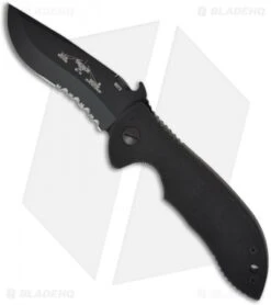 Emerson Mini Commander BTS Knife W/ Wave (3.4" Black Serr)