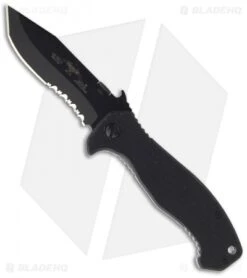 Emerson Mini CQC-15 BTS Knife Tanto W/ Wave (3.5" Black Serr)