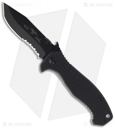 Emerson Mini CQC-15 BTS Knife Tanto W/ Wave (3.5" Black Serr) 3 Emerson Mini CQC-15 BTS Knife Tanto W/ Wave (3.5" Black Serr)