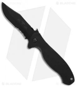 Emerson Patriot BTS Knife Black G-10 (3.9" Black Serr)