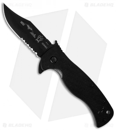 Emerson Rangemaster Sheepdog Bowie Flipper Knife (3.5" Black Serr) 3 Emerson Rangemaster Sheepdog Bowie Flipper Knife (3.5" Black Serr)