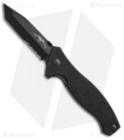 Vintage Emerson Specwar Tanto Liner Lock Knife Black G-10 (Black Serr) 2000